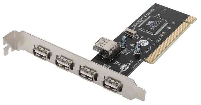 ORIENT DC-602 PCI to USB2.0, 4ext/1int port, VIA chipset, контроллер