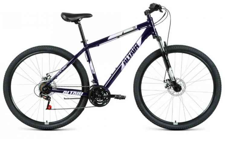 Велосипед ALTAIR AL 29 D (рост 21ск.) 2020-2021, темно-синий/серебристый