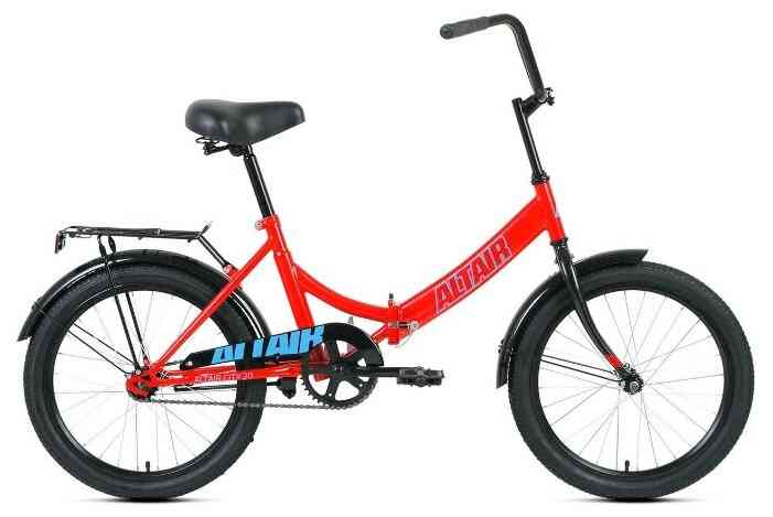 Велосипед ALTAIR CITY 20 (рост 14" 1ск. скл.) 2020-2021, красный/голубой