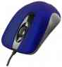 GEMBIRD MOP-400-B, USB, син, бесшум клик, 3кн, 1000DPI, soft-touch, каб 1.45м, блистер мышь