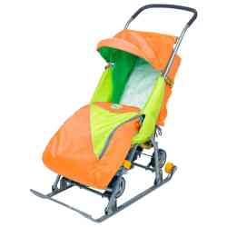Санки-коляска Тимка 2 Универсальная Т2У оранжевый (2) (реал/упак)