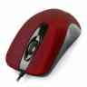 GEMBIRD MOP-400-R, USB, красн, бесшум клик, 3кн, 1000DPI, soft-touch, каб 1.45м, блистер мышь
