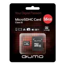 QUMO MicroSDHC 16Gb Class 10 + Адаптер