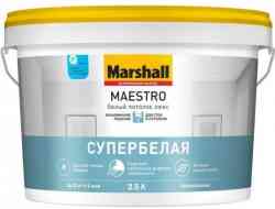 Краска МАЭСТРО Marshall белый потолок люкс матовая (2,5л)