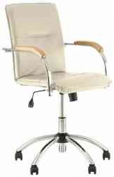 NOWY STYL "Samba GTP", деревянные накладки, хром, кожзам, песочный кресло