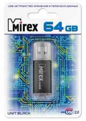 MIREX Flash drive USB2.0 64Gb Unit, Silver RTL