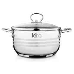 LARA LR02-491Кастрюля (нерж) серия HARMONY 18x9см 2.3л, капсулированное индукционное дно, крышка