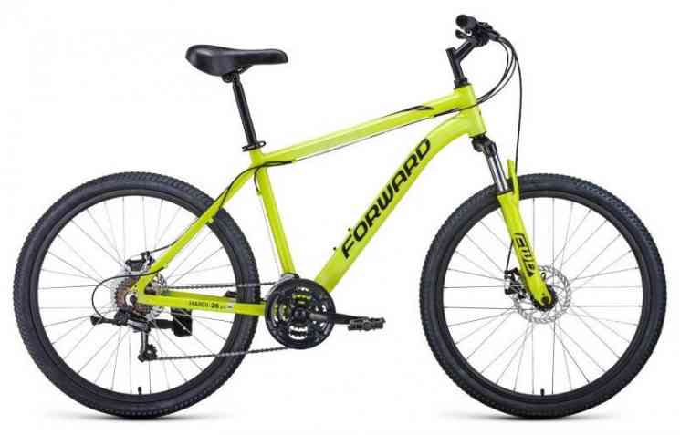 FORWARD HARDI 26 2.1 D (26' 21 ск. рост. 18') 2022, черный/желтый, RBK22FW26705 Велосипед