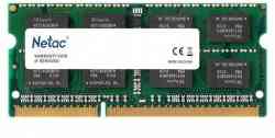 SODIMM DDR3L 8Gb NETAC PC12800/1600MHz, 1.35v, CL11, NTBSD3N16SP-08, RTL