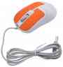 GEMBIRD MOP-410-O, USB, оранжевый, 3 кнопки+колесо кнопка, soft touch, 1600 DPI, кабель 1.5м мышь