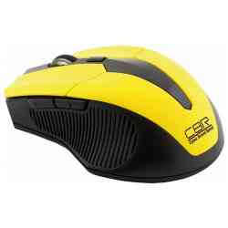CBR CM-547 Yellow, оптика, 2,4Ггц, 2400dpi, эргон, 2 доп.кл., USB мышь