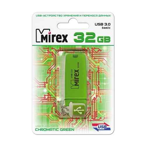 MIREX Flash drive USB3.0 32Gb Chromatic, Green, R140Mb/s, W22Mb/s RTL