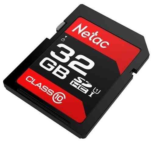 SDHC 32Gb NETAC P500 Class 10 UHS-I (U1), NT02P600STN-032G-R, R80Mb/s, RTL