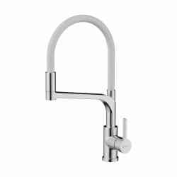 Omoikiri Sinto 2 Plus-SB-BN-WH, смеситель, нержавеющая сталь/белый