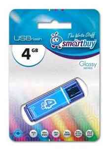 SMARTBUY 4Gb Glossy series Blue USB 2.0 USB Flash drive