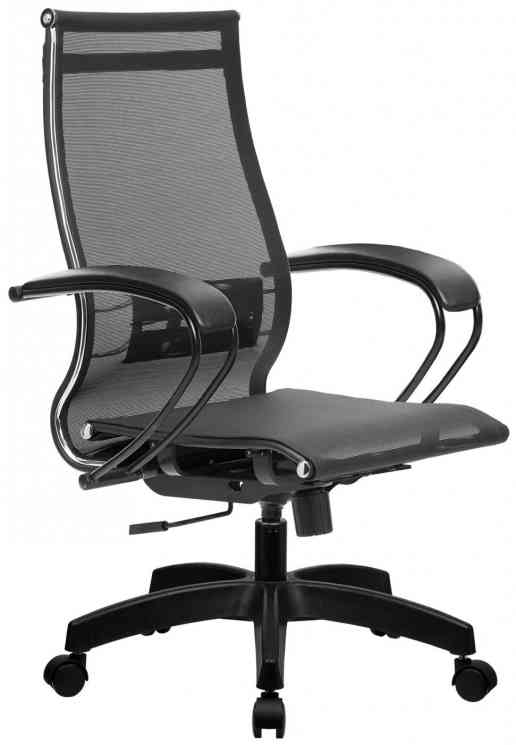 МЕТТА офисное МЕТТА "К-9" пластик, прочная сетка, сиденье и спинка регулируемые, черное кресло