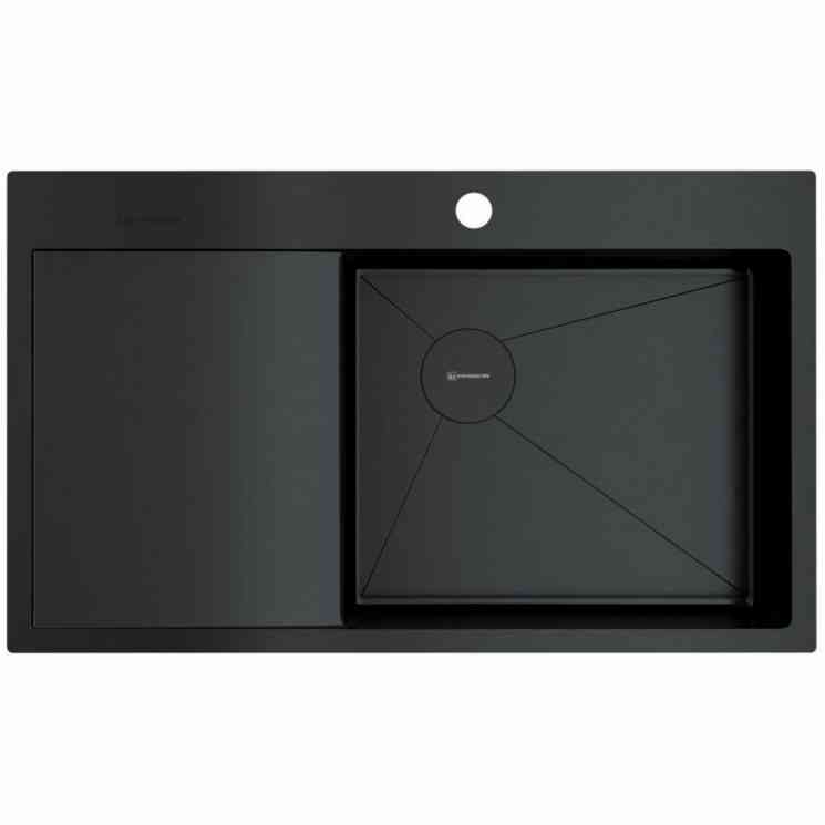 Omoikiri Akisame 86-2 Side-GB, мойка, нержавеющая сталь/графит