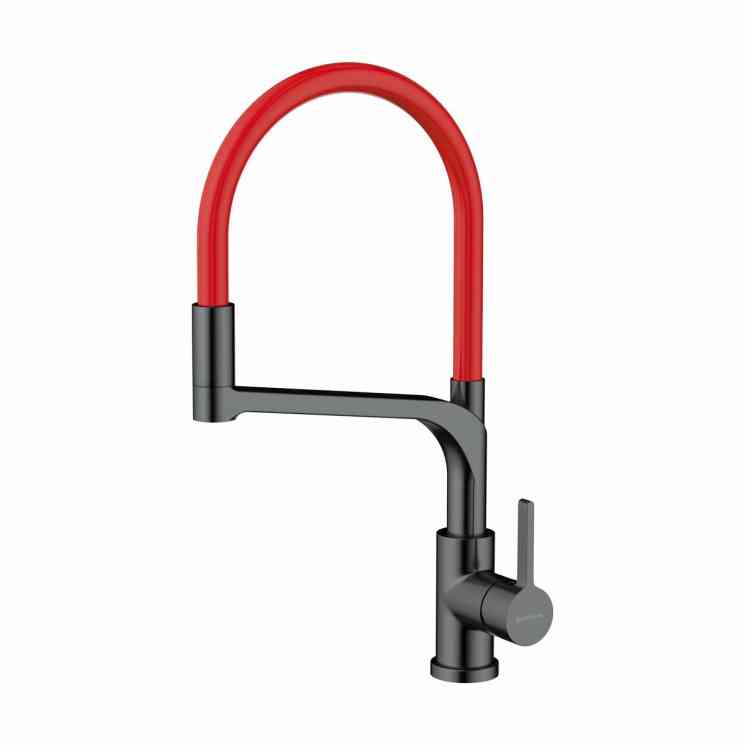 Omoikiri Sinto 2 Plus-SB-GM-R, смеситель, вороненая сталь/красный