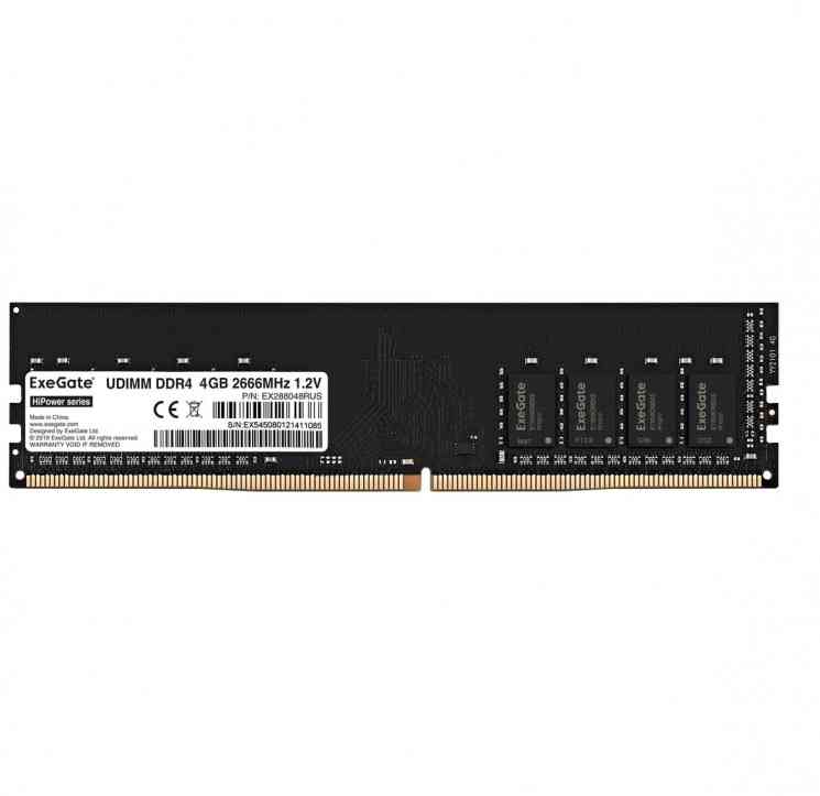 DDR4 4Gb EXEGATE HiPower PC21300/2666MHz, CL19, 1.2v, EX288048RUS,