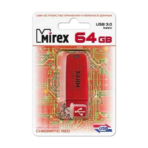 MIREX Flash drive USB3.0 64Gb Chromatic, Red, R140Mb/s, W22Mb/s RTL