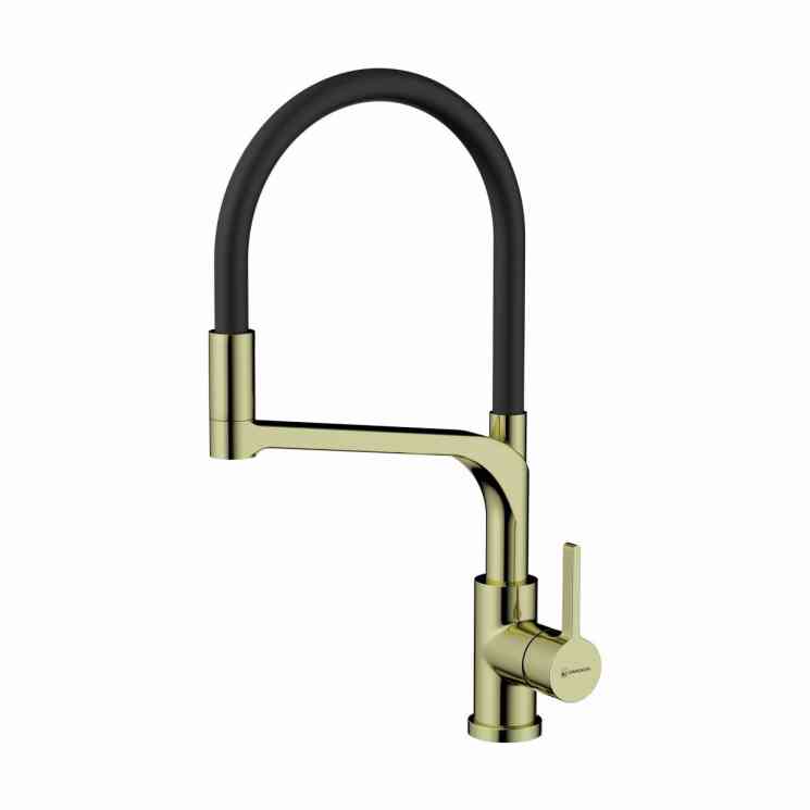 Omoikiri Sinto 2 Plus-SB-LG-BL, смеситель, светлое золото/черный