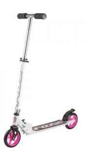FOXX Smiles cталь PU колеса145мм, розовый Самокат городской
