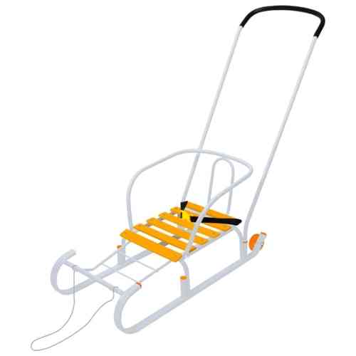 Санки-салазки с колесом серебро ССК (10/1)