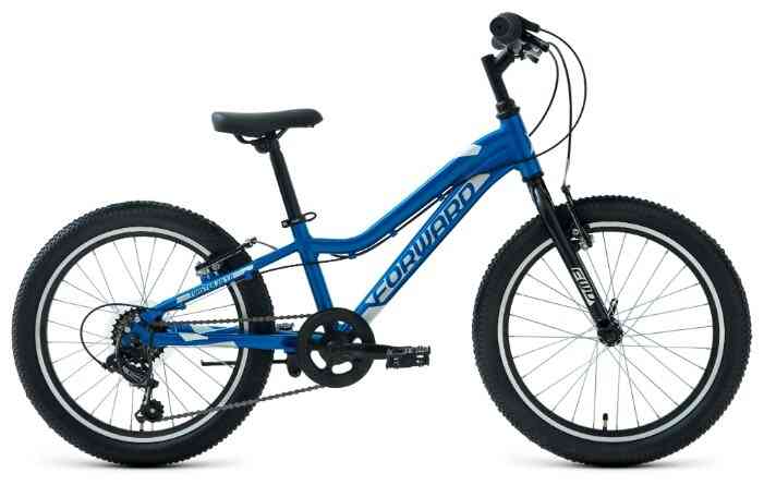 Велосипед FORWARD TWISTER 20 1.0 (рост 10" 7 ск.) 2020-2021, синий/белый