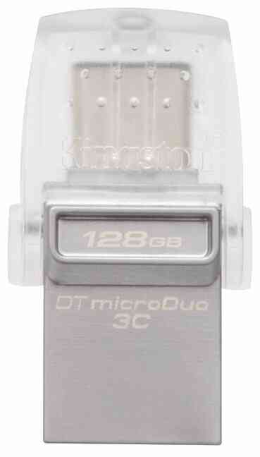 KINGSTON Flash drive USB3.1 OTG 128Gb DTDUO3C, Type A/Type C, R100Mb/s, W15Mb/s RTL