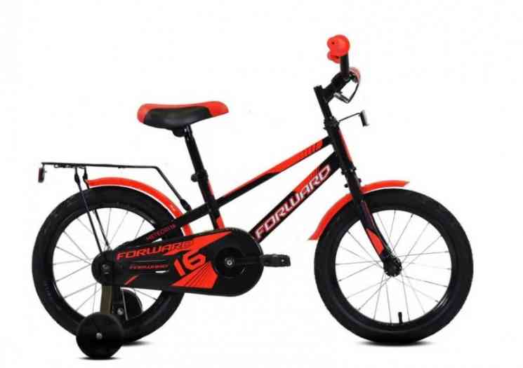 FORWARD METEOR 16 (16' 1 ск.) 2022, черный/красный, IBK22FW16256 Велосипед
