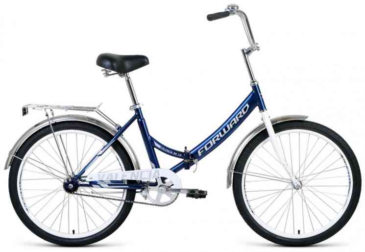 Велосипед FORWARD VALENCIA 24 1.0 (рост 16" 1ск. скл.) 2020-2021, темно-серый/бежевый