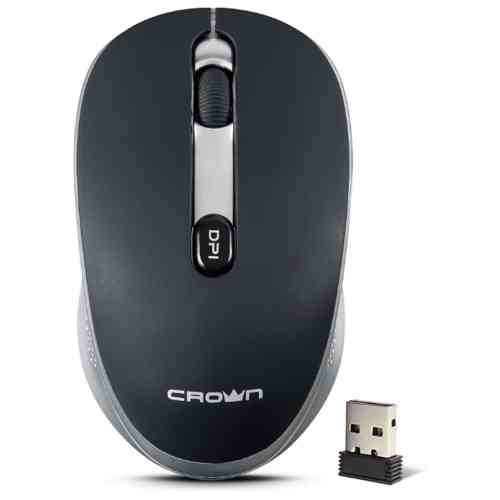 CROWN CMM-11W black/silver Бес мышь