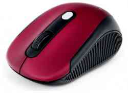 GEMBIRD MUSW-420-1, 2.4ГГц, красный,soft touch, 4кн, 1600DPI Бес мышь