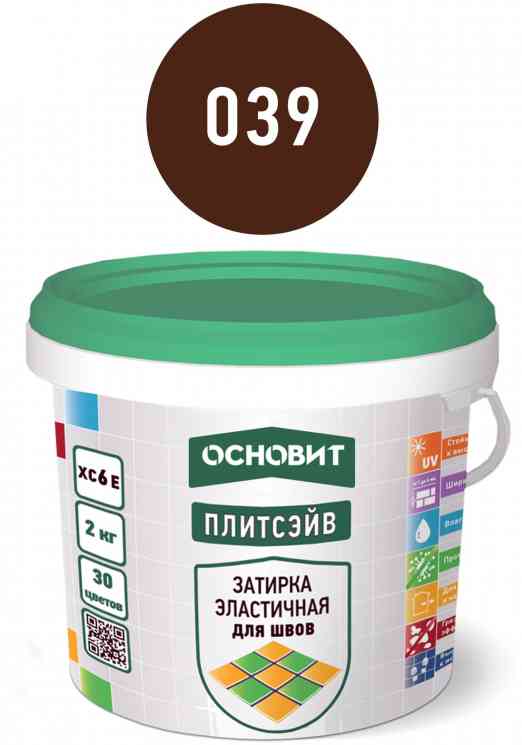 Затирка ОСНОВИТ ПЛИТСЭЙВ XC-6 венге 039 2кг