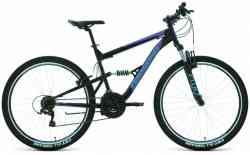 Велосипед FORWARD RAPTOR 27,5 1.0 (рост 16" 18ск.) 2020-2021, черный/бирюзовый