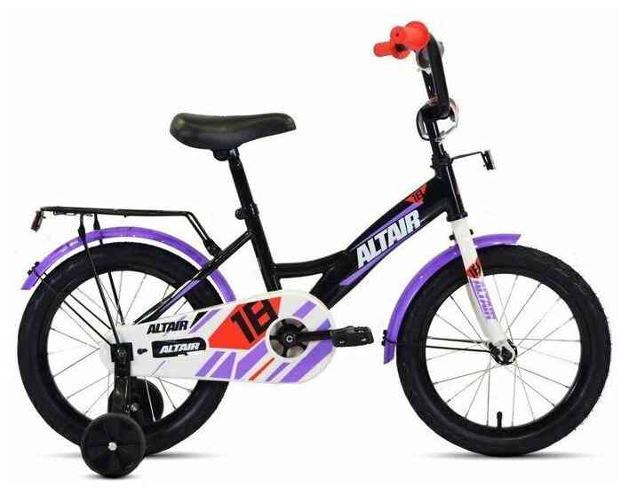Велосипед ALTAIR KIDS 18 (1ск.) 2020-2021, черный/белый