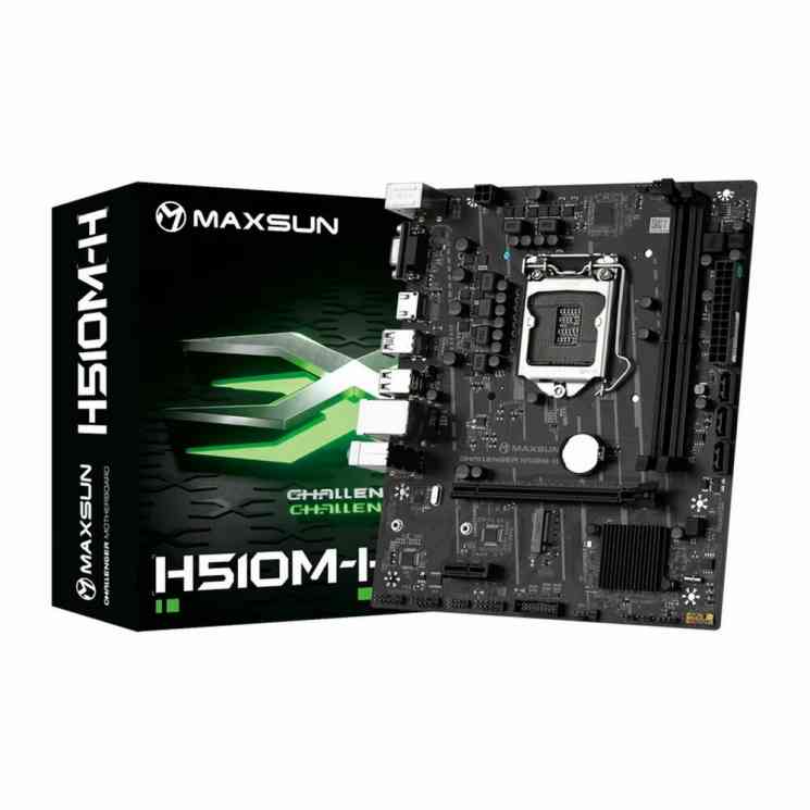 MB MAXSUN S-1200 CHALLENGER H510M-H 1xPCI-Ex1, 1xPCI-Ex16, 2xDDR4, 1xM.2, VGA/HDMI, mATX, RTL