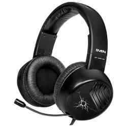 SVEN AP-895MV, черный, для моб. устройств (4pin jack), выдвижной микрофон, ада наушники