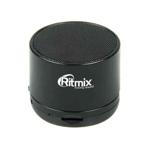 Колонка Bluetooth RITMIX SP-130B black, Bluetooth 2.0, встроенное FM радио, МР3-плеер(с micro SD/USB