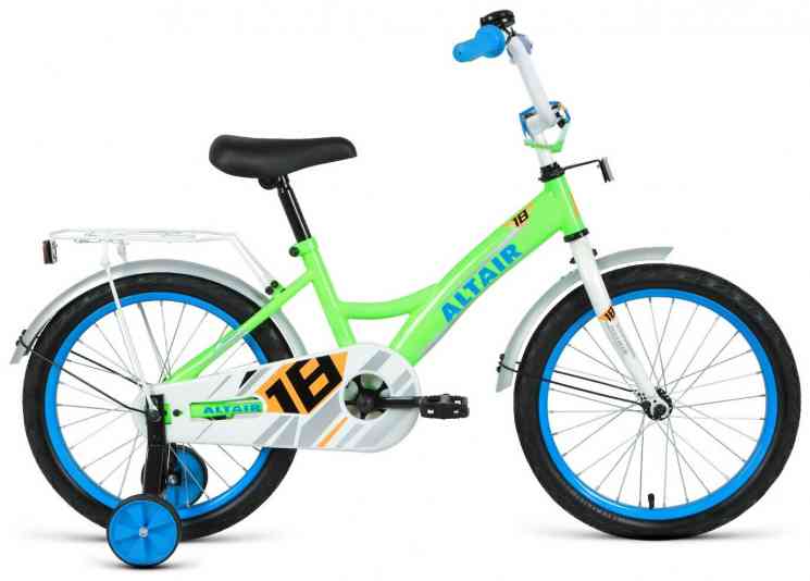 Велосипед ALTAIR KIDS 18 (1ск.) 2020-2021, ярко-зеленый/синий