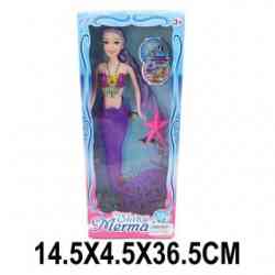 Кукла Русалка 29см сиренев, свет YP8304B/634557