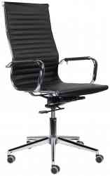 BRABIX офисное BRABIX PREMIUM "Intense EX-531", экокожа, хром, черное, 532540 кресло