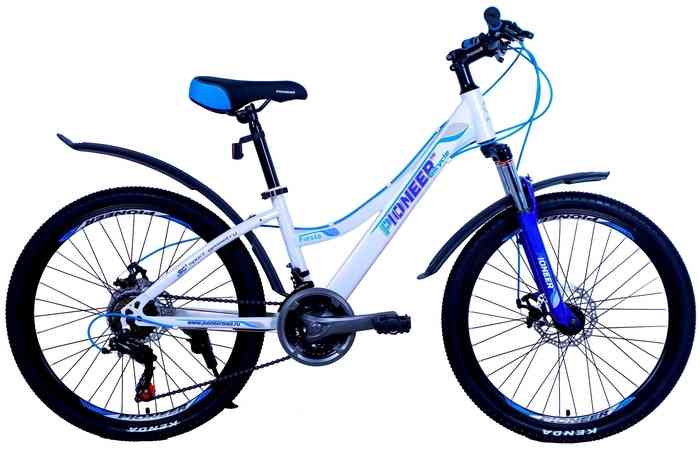 Велосипед PIONEER Fiesta 24"/13" 2020-2021 white-blue-green