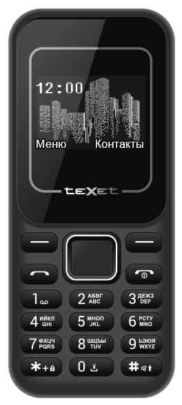 TEXET TM-120 черный-красный