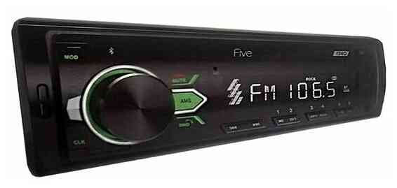 Автомагнитола FIVE F24G (1din/зеленая/Bluetooth/USB/AUX/SD/FM/4*50)