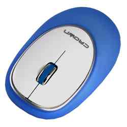 CROWN CMM-931W (blue), силиконовая, антистресс Бес мышь