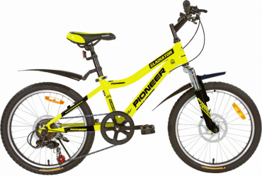 Велосипед PIONEER Gladiator 20"/11" 2020-2021 lemon-black