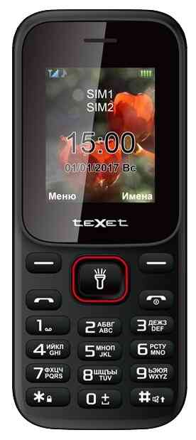 TEXET TM-128 черный-красный