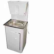 Умывальник "Дачный" белый (без водонагр.) нерж. мойка