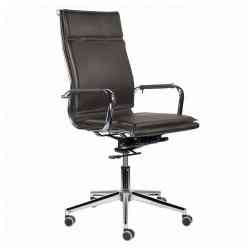 BRABIX офисное BRABIX PREMIUM "Kayman EX-532", экокожа, хром, темно-коричневое, 532545 кресло